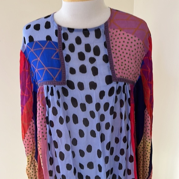 New! Bl^nK London for Anthropologie XS Miranda pesant blouse. - Picture 5 of 13